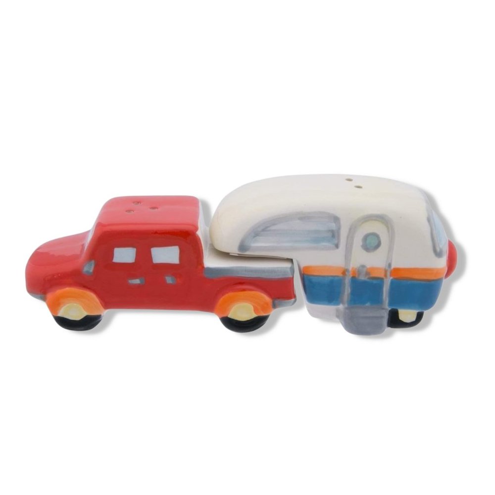 Beachcombers RV Truck and Camper Salt and Pepper Set #03177, Red, NWT